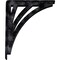 Ekena Millwork Nevio Wrought Iron Bracket, (Triple center brace), Antiqued Pewter 2"W x 10"D x 12"H BKTM02X10X12TNEAPW - alternate 3